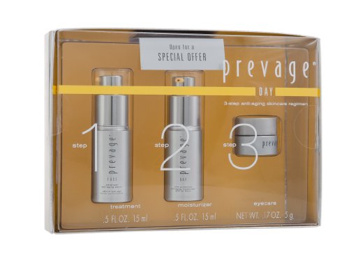 Elizabeth Arden PREVAGE Day 3-Step Anti-Aging Skincare Regimen; Treatment .5 fl oz, Moisturizer .5 fl oz, Eyecare 1.7 fl oz