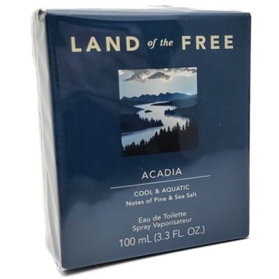 Land of the Free ACADIA Cool & Aquatic Eau de Toilette 3.3 fl oz