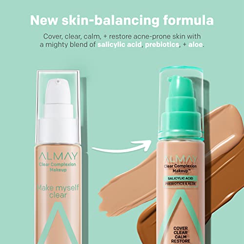 Almay CLEAN COMPLEXION Makeup, 705 Toast 1 fl oz