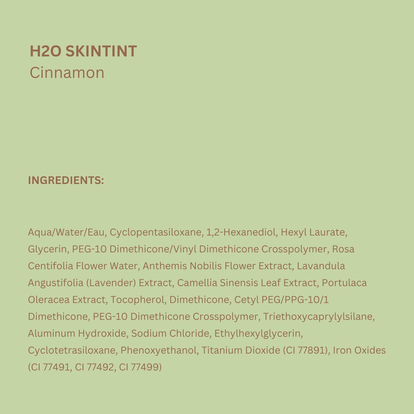 PIXI by Petra H2O Skintint Foundation Tinted Face Gel Cinnamon 1.2 fl Oz/35ml