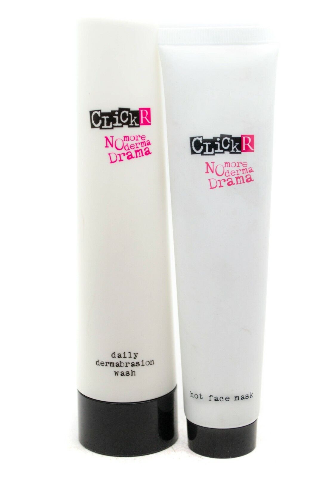 ClickR NO MORE DRAMA Daily Dermabrasion Wash and Hot Face Mask Set
