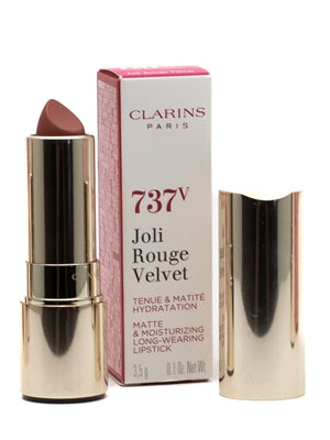 Clarins JOLI ROUGE VELVET 737v Matte & Moisturizing Long-Wear Lipstick, Spicy Cinnamon .1oz
