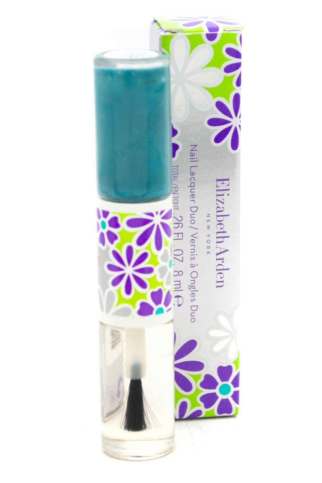 Elizabeth Arden Nail Lacquer Duo Teal Blossom .26 fl oz total