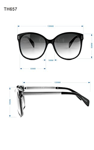 TAHARI Th769 Modern 100% Uv Protective Women's Cat Eye Sunglasses. Elegant Gifts for Her, 62 Mm