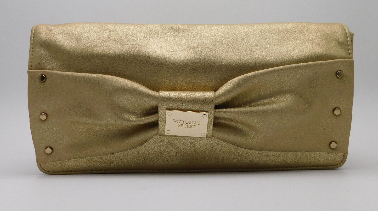 Victoria's Secret matte Vinyl Clutch Available in Black and Gold