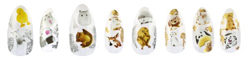 House of Holland Nailed by Elegant Touch Kitty Kitsch Heavy Petting: 24 nails, nail glue .07 Oz., nail file