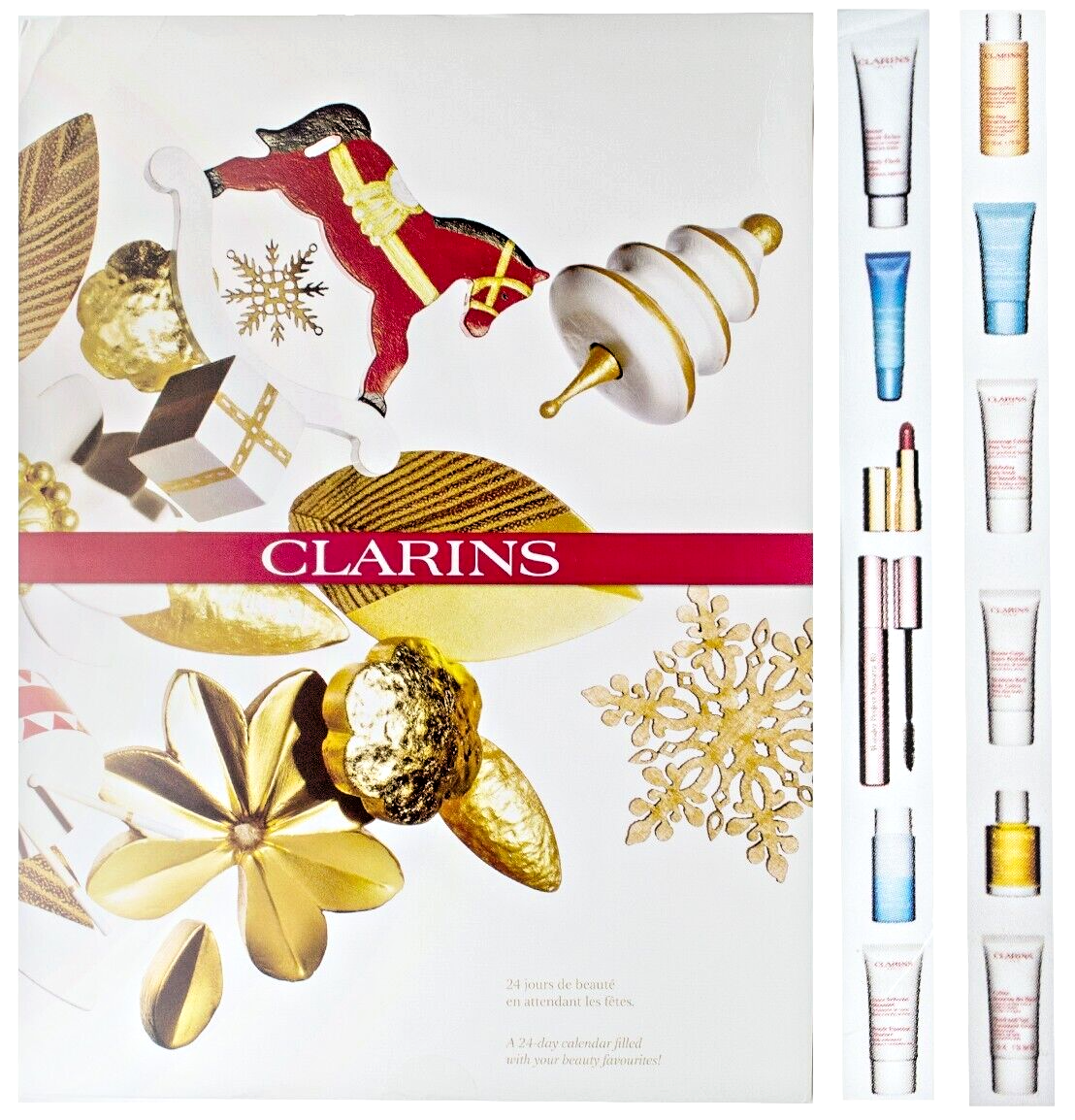 Clarins 24 Day Calendar filled with your beauty favorites (damaged box)
