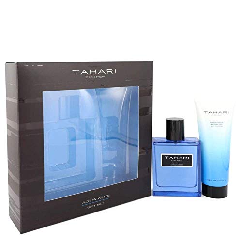 TAHARI for Men AQUA WAVE Gift Set; Eau de Toilette 3.4 fl oz, Shower Gel 3.4 fl oz