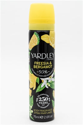 Yardley London FREESIA & BERGAMOT Body Fragrance Spray 2.6 fl oz
