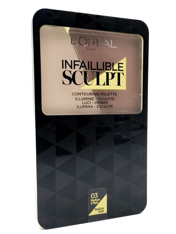 L'Oreal INFALLIBLE SCULPT Contouring Palette, 03 Medium Dark 10g