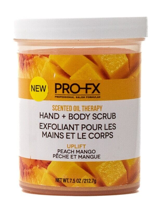 PRO-FX Scented Oil Therapy Hand + Body Scrub, Peach Mango 7.5oz