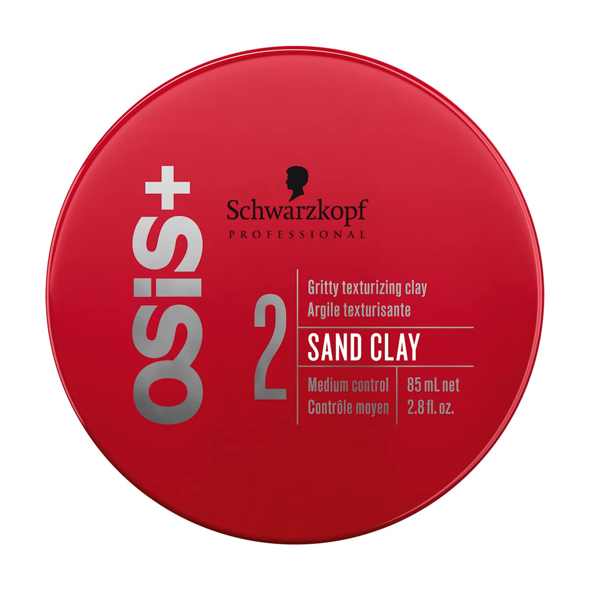 OSiS+ Sand Clay – Gritty Texturizing Clay with a Rough Semi-Matte Finish – Pliable, Moldable Styling Paste with Kaolin for Rugged Looks with a Natural Dry Feel, 2.87 oz