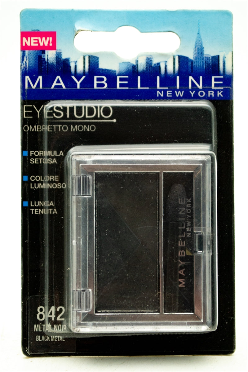 Maybelline EyeStudio 842 Black Metal Eye Shadow (Italian Packaging)