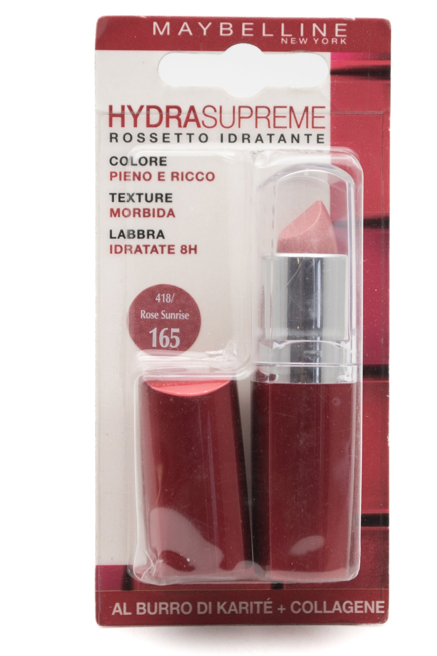 Maybelline HYDRA SUPREME Lipstick, 165 Rose Sunrise (Italian Packaging)