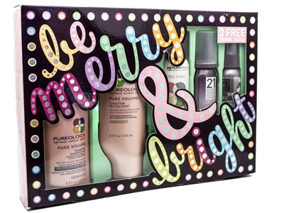 Pureology Pure Volume KEEP IT COLORFUL, Be Merry & Bright Hair Care Set