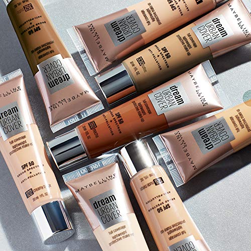 Maybelline Dream Urban Cover Full Coverage Foundation Makeup, SPF 50