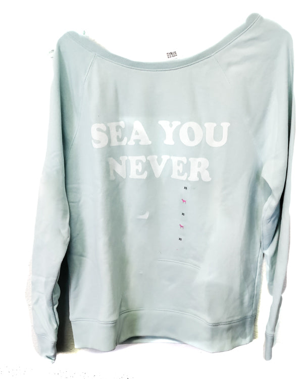 Victoria's Secret 'Sea You Never' Sweatshirt mint green Size XS