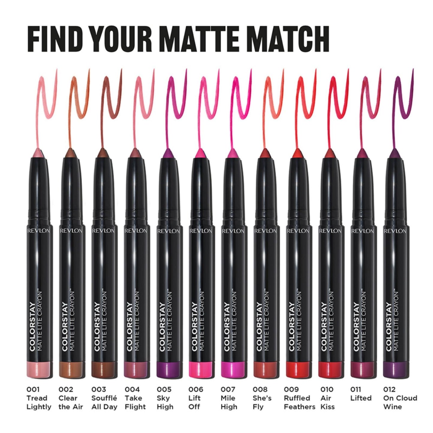 Revlon ColorStay Matte Lite Crayon Lightweight Lipstick, 009 Ruffled Feathers