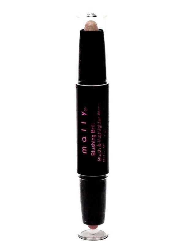 mally BLUSHING BRILLIANCE Blush & Highlighter Wand, Feisty Blush .13oz