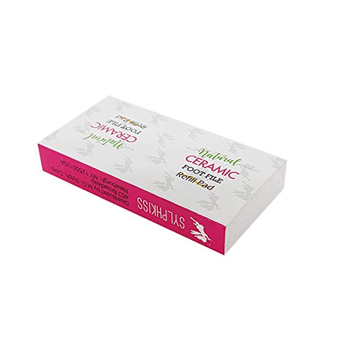 Sylphkiss Refillable Natural Ceramic Foot File, Extra Refil Pad included