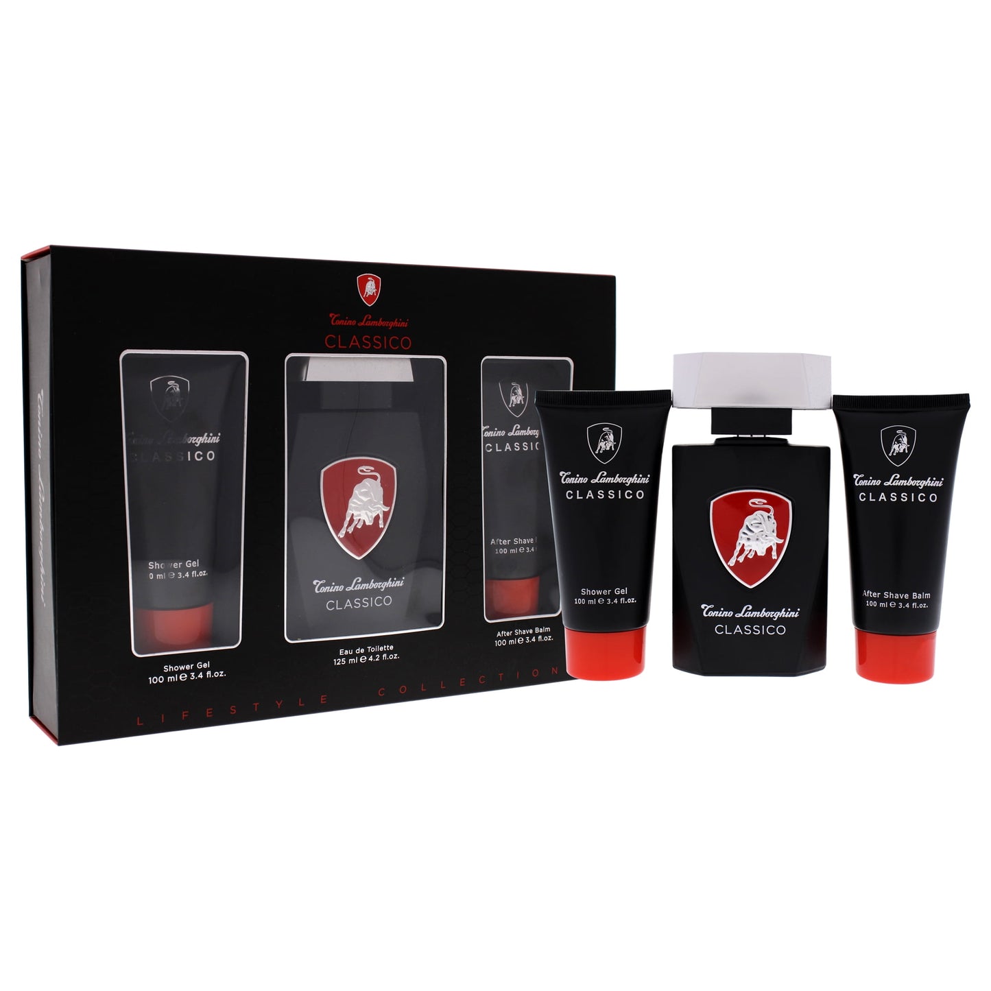 Classico by Tonino Lamborghini for Men - 3 Pc Gift Set 4.2oz EDT Spray, 3.4oz Shower Gel, 3.4oz After Shave Balm