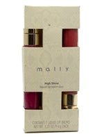 mally HIGH SHINE Liquid Lip Balm Duo, Peach & Hot Pink .33oz each
