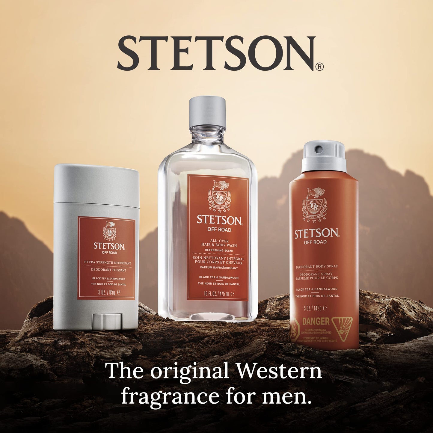 STETSON Personal Care All Day Body Spray by Scent Beauty - Body Spray for Men - Perfect for Men's Grooming Kit - 5 oz