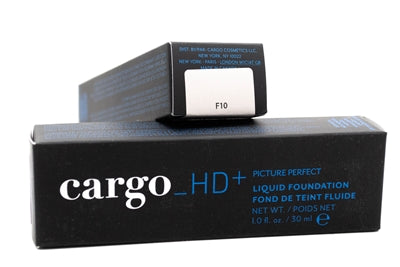 cargo_HD+ Picture Perfect Liquid Foundation F10, 1 fl oz