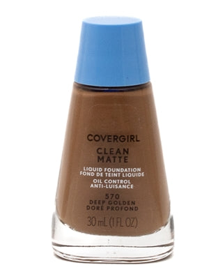 Covergirl CLEAN MATTE Liquid Foundation, 570 Deep Golden 1 fl oz