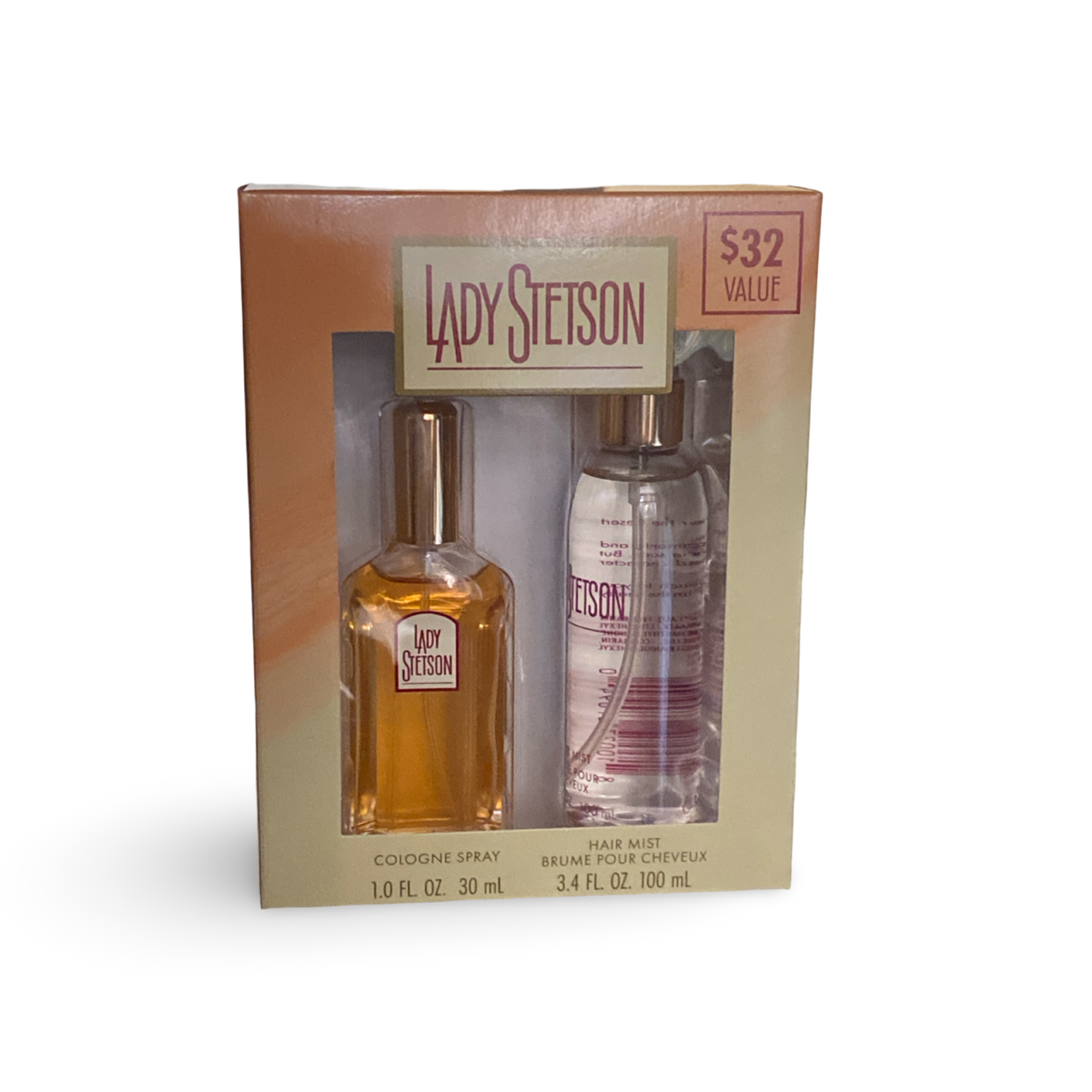 Lady Stetson 2 pc Gift Set: Cologne Spray 1 Oz & Hair Mist 3.4 Oz