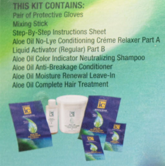 Fantasia IC Aloe Oil HAIR TREATMENT RELAXER Kit, Regular / Normal Stregnth