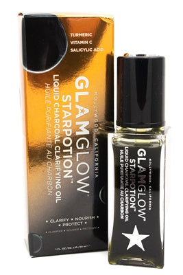 Glamglow STARPOTION Liquid Charcoal Clarifying Oil with Tumeric, Vitamin C, Salicylic Acid to Clarify, Nourish and Protect 1 fl oz