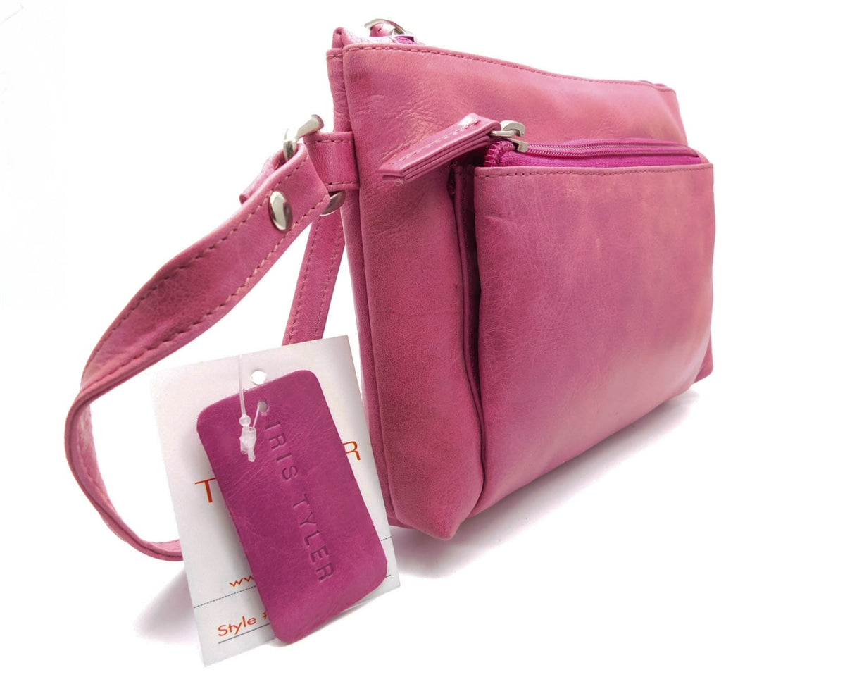 Iris Tyler Genuine Leather, Melissa Wristlet, BlacPink