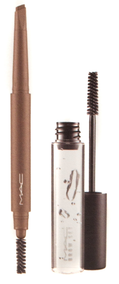 MAC Foxy Brows Kit, Light 3: Brow Sculpt - Cork .008oz, Brow Set - Clear .28oz