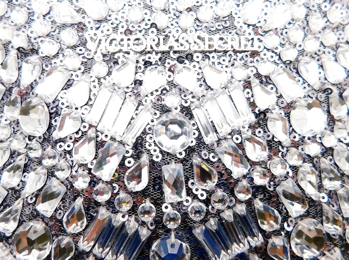 Victoria's Secret silver Sequin and Jeweled Clutch