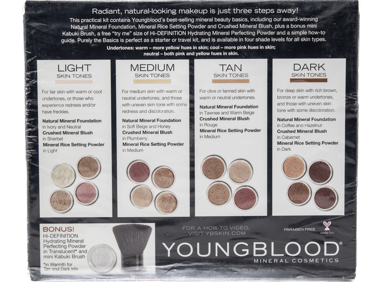 Youngblood PURELY THE BASICS Makeup Set, Light
