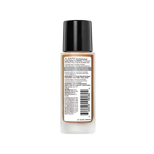 Almay Skin Perfecting COMFORT MATTE Oil Free Foundation, 230 Warm Caramel 1 fl oz