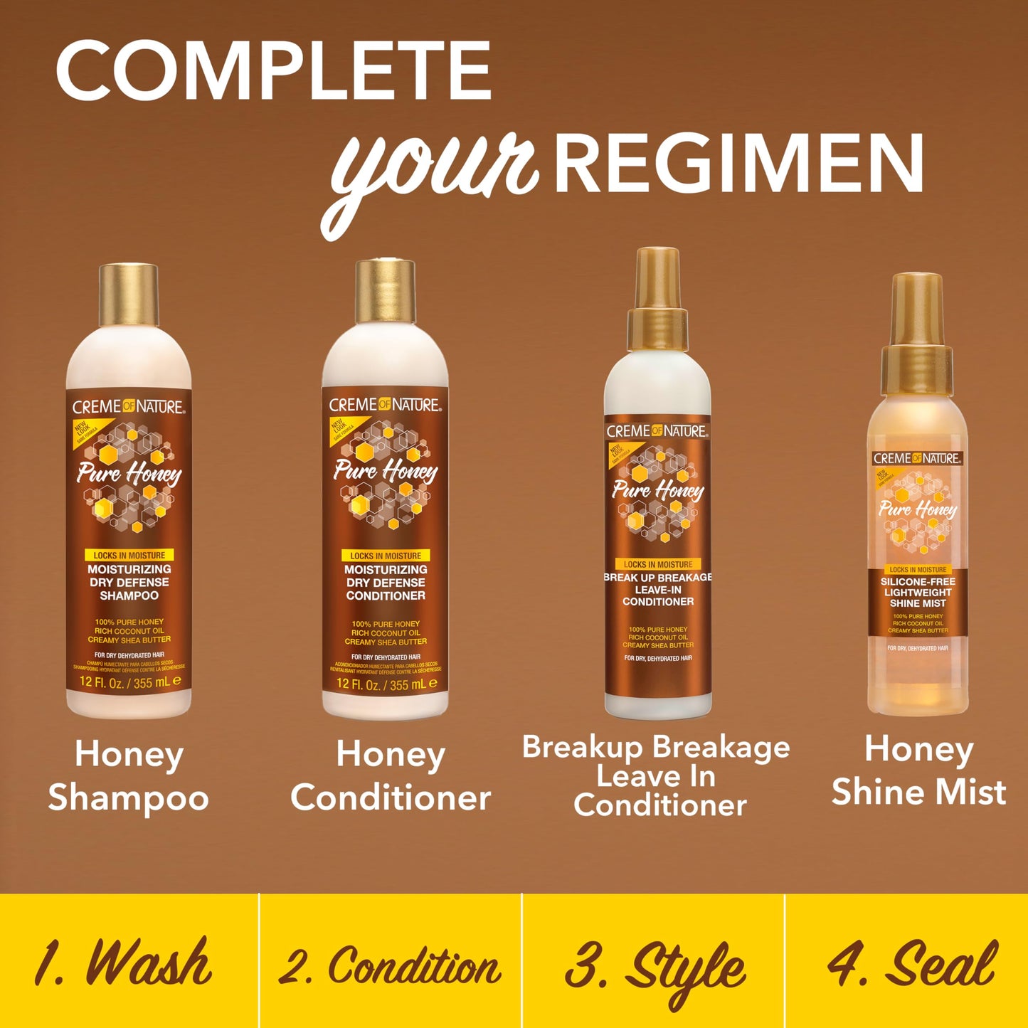 Creme of Nature Pure Honey Dry Defense Conditioner with Coconut Oil & Shea Butter, 12 fl oz