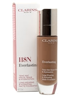 Clarins EVERLASTING Long-Wearing & Hydrating Matte Foundation, 118N Sienna 1 fl oz