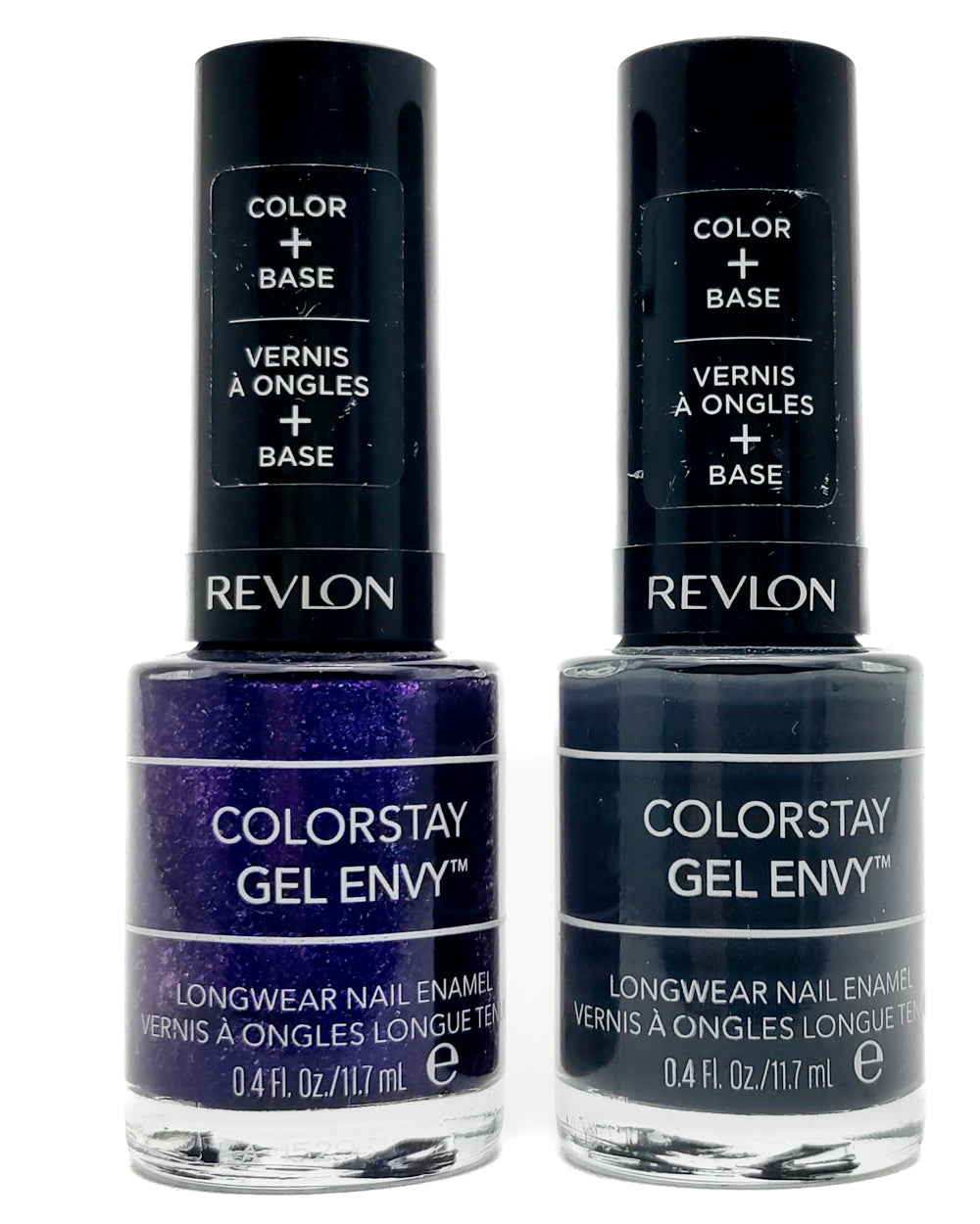 Revlon ColorStay Gel Envy Longwear Nail Enamel set of 2: 430 Showtime, 500 Ace of Shades (.4 fl oz each)