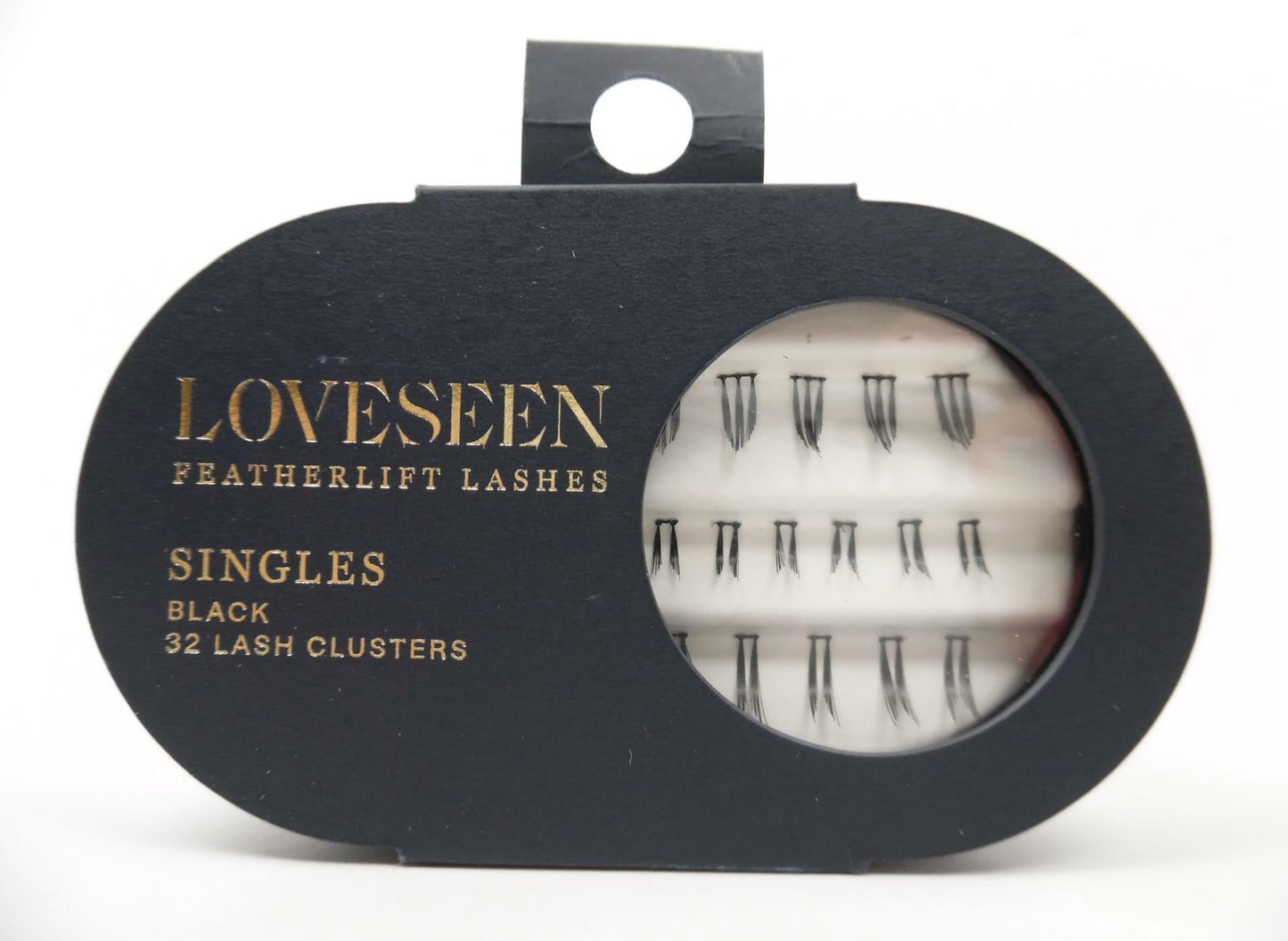 LOVESEEN Singles False Eyelashes Lash Clusters for Lash Extension, Black, 32ct