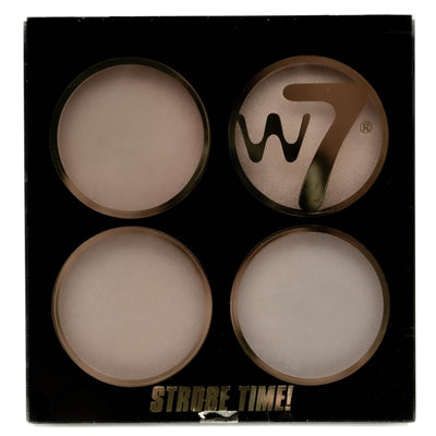 w7 STROBE TIME It's Glow Time, 4 Shimmering Powders: Strobe, Bronzer, Blusher, Highlighter .14 fl oz