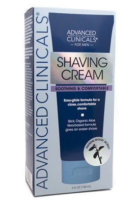 Advanced Clinicals for Men SHAVING CREAM, Sandalwood Scent, 5 fl oz