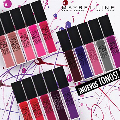 Maybelline ColorSensational VIVID MATTE Liquid, 35 Rebel Red .26 fl oz