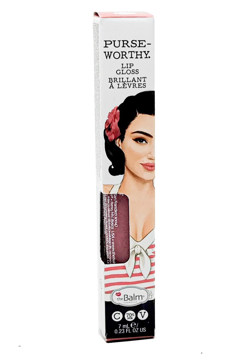 the Balm Cosmetics PURSE WORTHY Lip Gloss, Wristlet .23 fl oz
