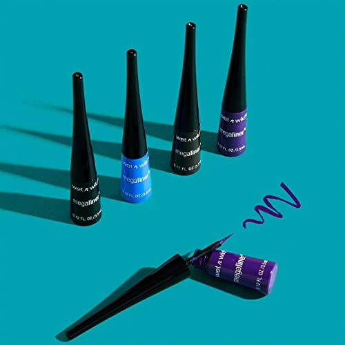 Wet n Wild MEGALINER liquid Eyeliner, 874A Electric Purple .12 fl oz