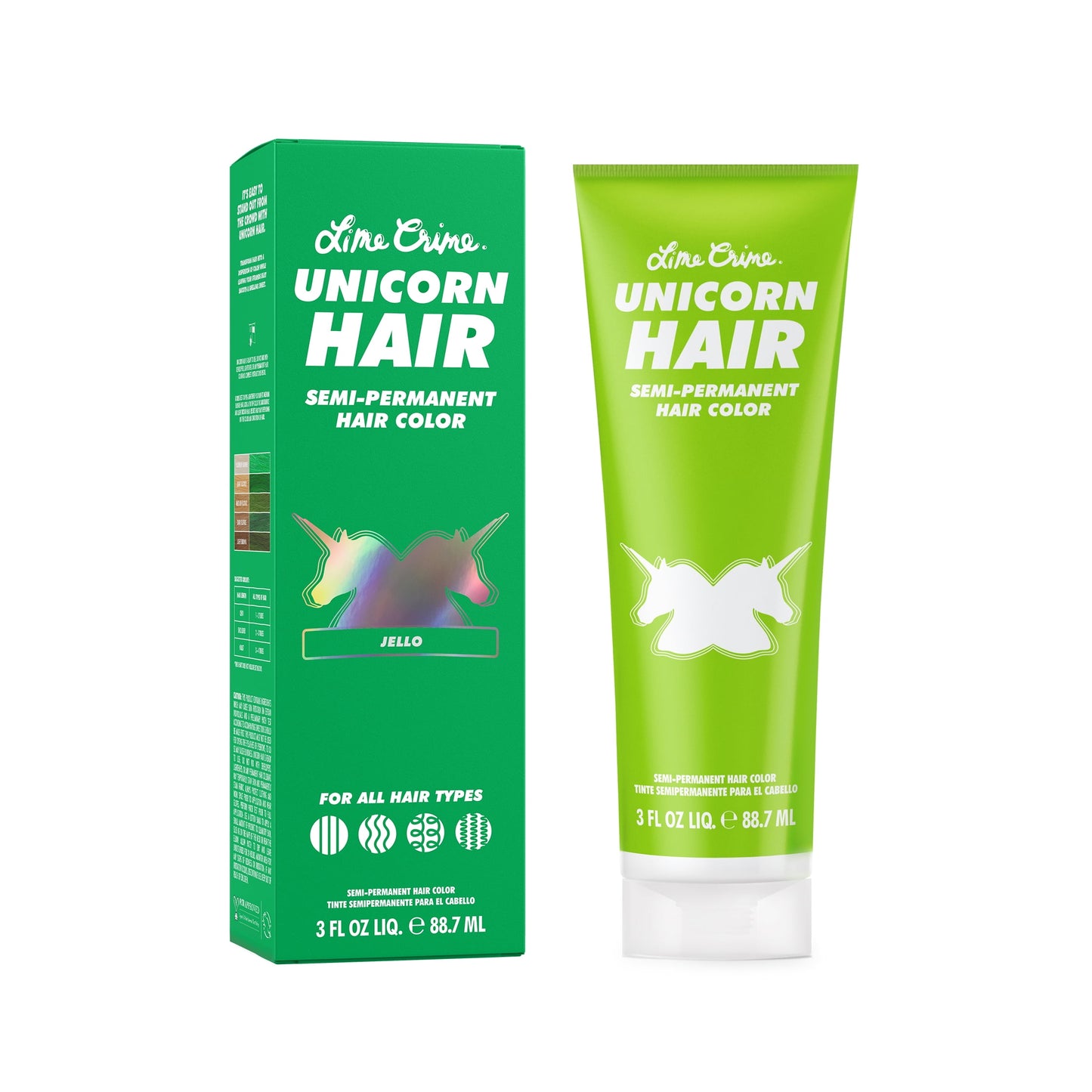 Lime Crime Unicorn Hair, Semi-Permanent Hair Color, Vegan, Full Coverage, Jello, Unisex, 3.0 fl oz