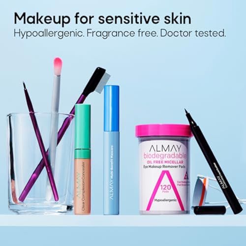 Almay Mascara, Volume, Length, Definition & Conditioning, Multi-Benefit Eye Makeup, Hypoallergenic and-Fragrance Free
