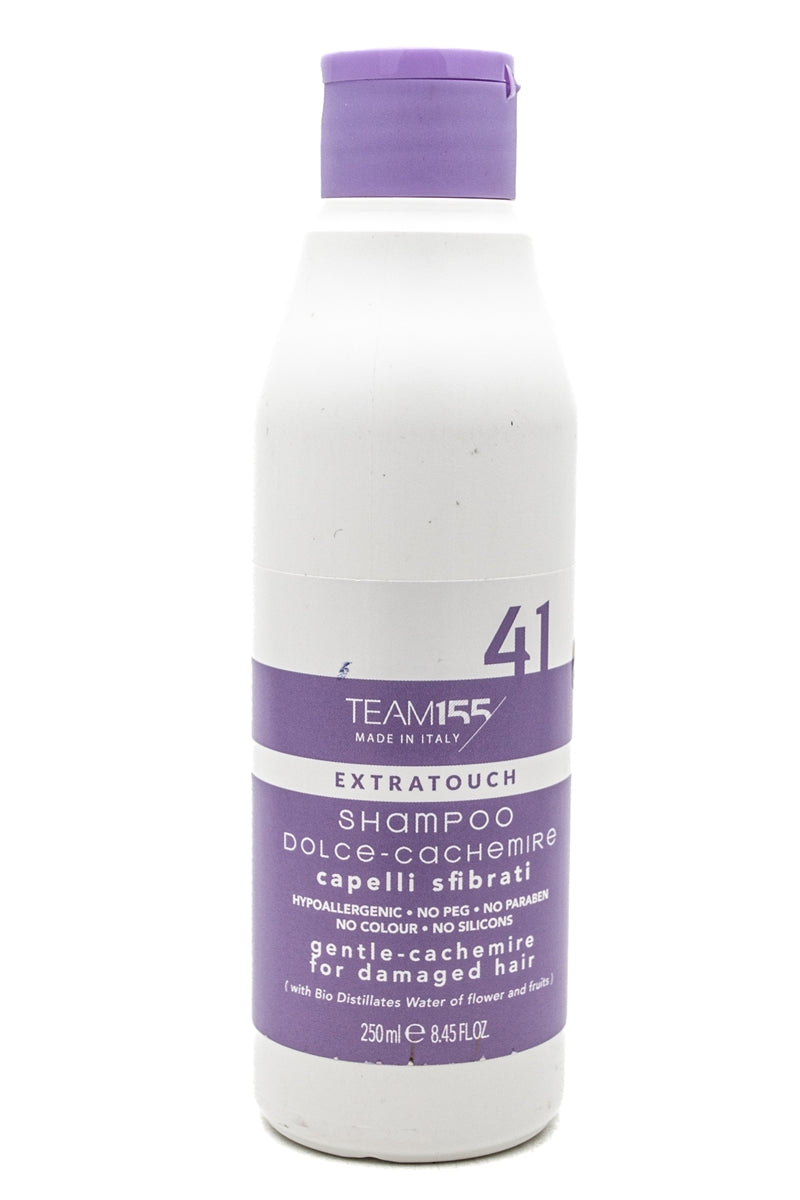 Team 155 EXTRA TOUCH 41 Gentle Cachemire Shampoo for Damaged Hair 8.45 fl oz