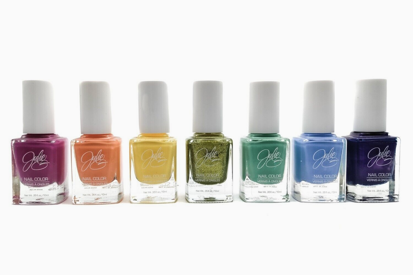 JULIE Nail Color Assortment, 7pc set .35 fl oz each